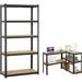 Dayplus 5 Tier Heavy Duty Metal Shelving Racking Unit 1500H 700W 300D 175kg Capacity Per Shelf Black