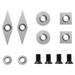 Ruibeauty 8Pcs Tungsten Carbide Cutters Inserts Set for Wood Lathe Turning Tools