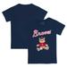 Youth Tiny Turnip Navy Atlanta Braves Teddy Boy T-Shirt