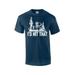 Disk Golf Funny I d Hit That Mens Short Sleeve T-shirt Graphic Tee-Heather Navy-medium