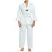 Toptie 7.5 Oz Taekwondo Uniform Martial Arts Uniform TKD Dobok Student Uniform with Belt-White Trim-Size 4