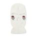 GRNSHTS 3-Hole Knitted Full Face Cover Christmas Ski Mask Cycling Outdoor Pullover Hat Adult Winter Balaclava Wool Hat White