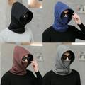 Men Beanies Hat Solid Color Ear Protection Polar Fleece Windproof Korean Style Cap Thicken Warm Balaclava for S