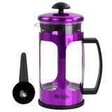 Mr. Coffee 30oz Red Glass & Stainless Steel French Coffee Press Stainless Steel in Indigo | 3.7 W x 5.3 D in | Wayfair 952117864M