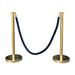 VIP Crowd Control Rope Stanchion (2 Gold Flat Top/Flat Base + 6' Rope) in Blue/Yellow | 36 H x 12 W x 12 D in | Wayfair 1603+1657