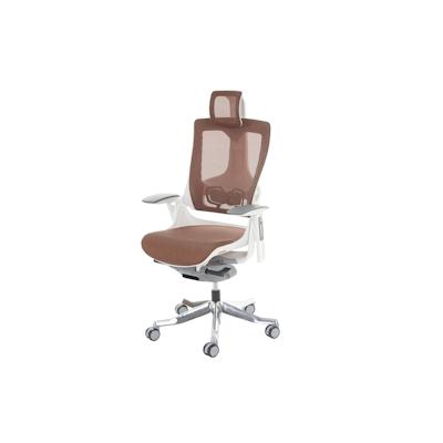 Mendler Bürostuhl MERRYFAIR Wau 2, Schreibtischstuhl Drehstuhl, Polster/Netz, ergonomisch ~ mandarin Image