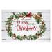 The Holiday Aisle® Carye 27" x 0.13" Non-Slip Outdoor Door Mat Natural Fiber/Rubber in White | 27 H x 0.13 W x 18 D in | Wayfair