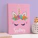 Zoomie Kids Happy Unicorn Canvas Print w/ Custom Name Printed | Wall Art Decoration For An Girls Bedroom Or Nursery | Ready To Hang | Rectangle Canvas | Wayfair