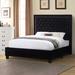 Latitude Run® Mullenax Upholstered Tufted Platform Bed Metal in Black | 61 H x 64.5 W x 86.5 D in | Wayfair 4200FF807B6E480E823DF36239DF643E