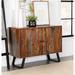 Loon Peak® Kyante Sheesham Gray Accent Cabinet w/ Sled Base Wood in Brown | 30.5 H x 40.5 W x 16.5 D in | Wayfair C1A35E4A10204836B7C7C6175677E1A1