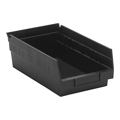 Quantum 11 5/8" x 6 5/8" x 4" Black Conductive Shelf Bin QSB102CO