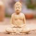 Bungalow Rose Handmade Buddha Affirms Wood Sculpture Wood in Brown | 7.75 H x 6 W x 3.5 D in | Wayfair CFFC7CB656644800A5530E19A3FC1751