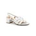 Wide Width Women's Luna Sandal by Trotters in White (Size 9 W)