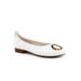 Women's Gia Ornament Flat by Trotters in White (Size 10 1/2 M)