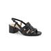 Wide Width Women's Luna Sandal by Trotters in Black (Size 7 W)