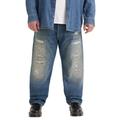 Men's Big & Tall Levi's® 501® Original Fit Stretch Jeans by Levi's in Medium Indigo Destructed (Size 50 32)