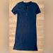 J. Crew Dresses | J Crew Midi Henley Knit T-Shirt Dress. Color: Navy. Size: Small. | Color: Blue | Size: S