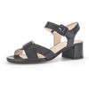 Sandalette GABOR "TUNIS", Damen, Gr. 37, schwarz, Nappaleder, klassisch, Schuhe, Sommerschuh, Sandale, Blockabsatz, in Weite G (=weit)