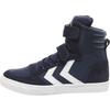 Sneaker HUMMEL "SLIMMER STADIL HIGH JR", Gr. 28, blau, Textil, Leder, sportlich, Schuhe