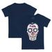 Toddler Tiny Turnip Navy Atlanta Braves Sugar Skull T-Shirt