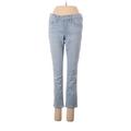 FRAME Denim Jeans - Super Low Rise Boot Cut Cropped: Blue Bottoms - Women's Size 25 - Light Wash