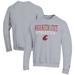 Men's Champion Gray Washington State Cougars Athletics Logo Stack Pullover Sweatshirt