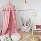 Dyna-Living Bed Canopy for Girls, Children Bed Canopy Round Dome Hanging Curtain Kids Bed Canopy Girls Mosquito Net Princess Play Reading Tents Nursery Room Decorations (Pink)