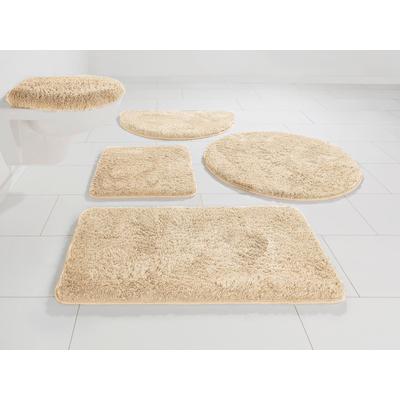 Badematte BRUNO BANANI "Lana, Badvorleger, Badezimmer Teppich" Gr. 12, beige, H:25mm, Polyacryl, Badematten, Badteppich, Badematten, unifarben, auch als 3 teiliges Set & rund Image