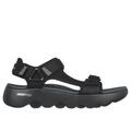 Skechers Men's GO WALK Massage Fit Sandal Sandals | Size 7.0 | Black/Gray | Textile/Synthetic | Hyper Burst