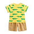 ZHAGHMIN Toddler Baby Girl Summer Clothing Set Kids Toddler Baby Girls Spring Summer Print Animal Cotton Short Sleeve Tshirt Shorts Outfits Clothes Baby Clothes 3 Months Girl Girl Outfits Baby Twin