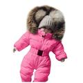 Jumpsuit Warm Baby Jacket Coat Girl Hooded Winter Boy Outerwear Romper Boys Coat&jacket Boys Snow Pants