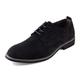 Mens Suede Shoes Brogues Dress Shoes Classic Casual Oxfords Formal Lace-ups Derbys Shoes Black UK 11