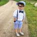 Herrnalise Toddler Kids Baby Boys Outfit Clothes Shirt+Shorts Pants Gentleman Party Suit