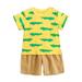 ZHAGHMIN Kids Summer Clothes Kids Toddler Baby Girls Spring Summer Print Animal Cotton Short Sleeve Tshirt Shorts Outfits Clothes Baby Clothes 3 Months Girl Girl Outfits Baby Twin Girl Clothes Sport