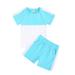 ZHAGHMIN Girl Shorts Set Toddler Kids Baby Unisex Summer Tshirt Shorts Soft Patchwork Cotton 2Pc Sleepwear Outfits Clothes Cute Pants for Teens Girls Fall Outfits for Baby Girls Teen Girl Crop Tops