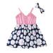 ZHAGHMIN Summer Dress for Girls Toddler Girls Sleeveless Floral Printed Suspenders Princess Dress Headbands Set Clothes Girls 6T Girls Long Sleeve Dresses Monsoon Dress Women Teenager Dresses for Pa