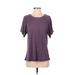 Jean Therapy Short Sleeve T-Shirt: Purple Tops - Women's Size Small
