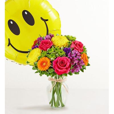 1-800-Flowers Flower Delivery Fields Of Europe Celebration W/ Jumbo Smile Balloon Large