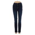 Madewell Jeans - Mid/Reg Rise Skinny Leg Denim: Blue Bottoms - Women's Size 26 - Dark Wash