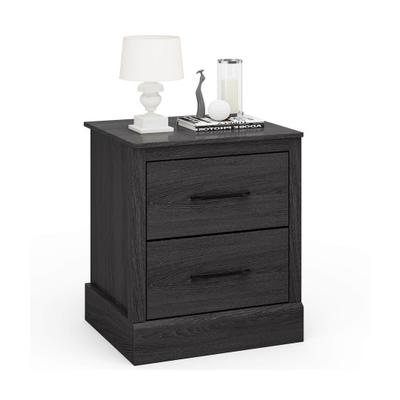 Costway Wood Compact Floor Nightstand with Storage...