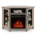 Corner TV Stand with 18 Inch Electric Fireplace for TVs up to 50 Inch - 45" x 22" x 30.5"