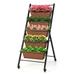 5-Tier Vertical Raised Garden Bed with Wheels and Container Boxes-Brown - 22.5" x 29" x 50" (L x W x H)