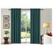 1 PAIR lined thermal blackout window curtain panel treatment drape top rod pocket hunter plain solid color R64 35 X 95 each panel