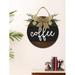 Eveokoki Coffee Sign Rustic Wood Coffee Sign Farmhouse Coffee Bar Wall Decor Wood Plaque Hanging Sign for Home Housewarming Coffee Bar Coffee Station 12x12 Inch