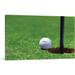 ARTCANVAS Golf Ball and Hole Canvas Art Print - Size: 40 x 26 (1.50 Deep)