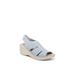 Women's Double Up Wedge Sandal by BZees in Sky Blue Knit (Size 9 1/2 M)