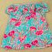 Lilly Pulitzer Tops | Lilly Pulitzer S Wiley Tube Top Sleeveless Blue Pink Jellyfish Ruffle | Color: Blue/Pink | Size: S