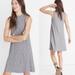 Madewell Dresses | Madewell Marlyed Mockneck Swing Dress | Color: Gray/White | Size: L