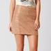Free People Skirts | Free People Beige With Foiled Accents Mini Skirt (Size 8) | Color: Cream | Size: 8
