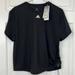 Adidas Tops | Adidas Women's Cinch T-Shirt Nwt Xs Nwt Adidas Cinch Tee Primeblue Short Sleeve | Color: Black | Size: Xs